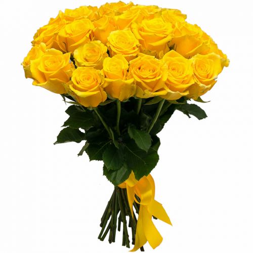Заказать 31-у желтую розу с доставкой по Киришам